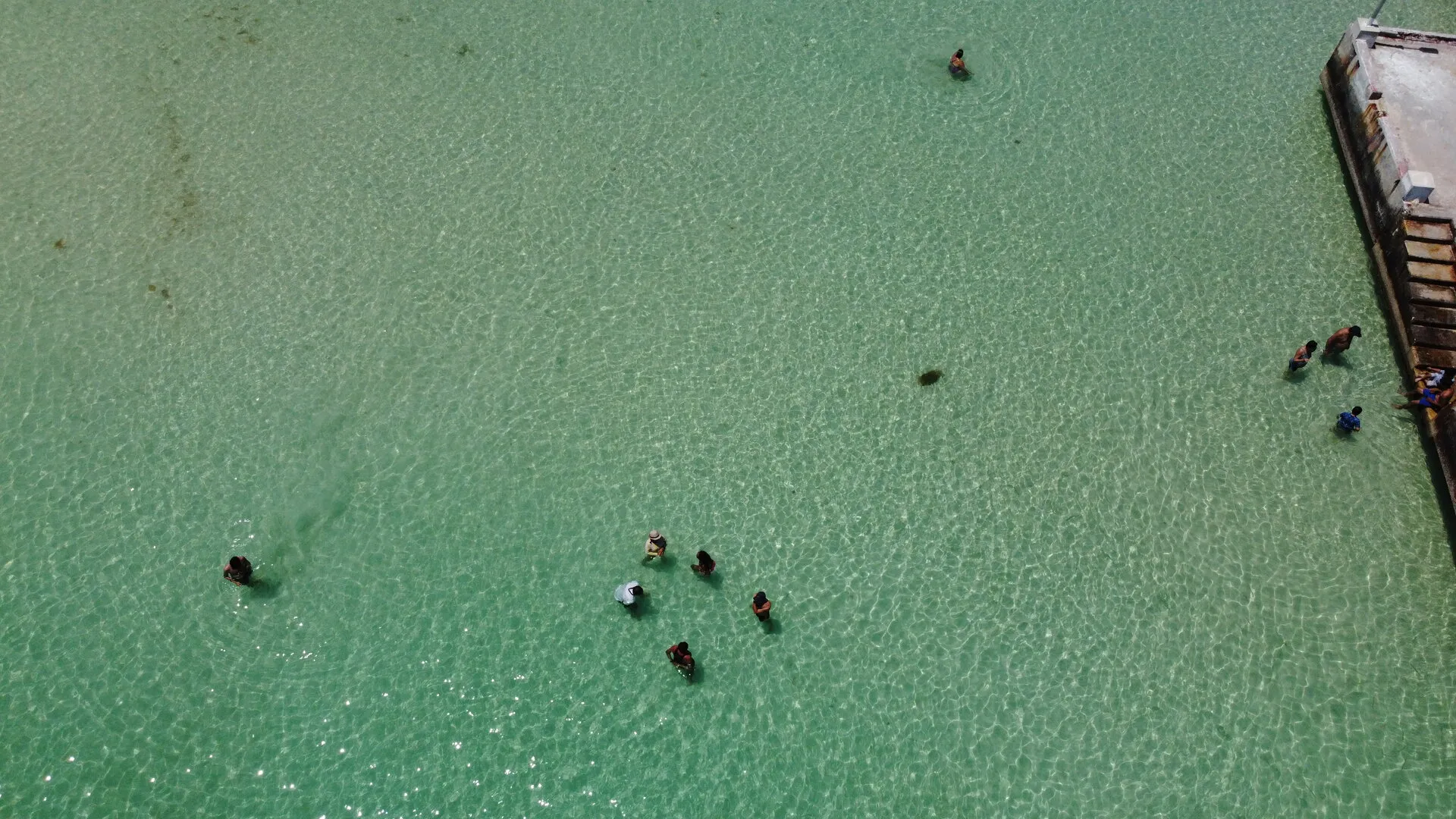 Puerto de Sisal, Yucatán desde el aire